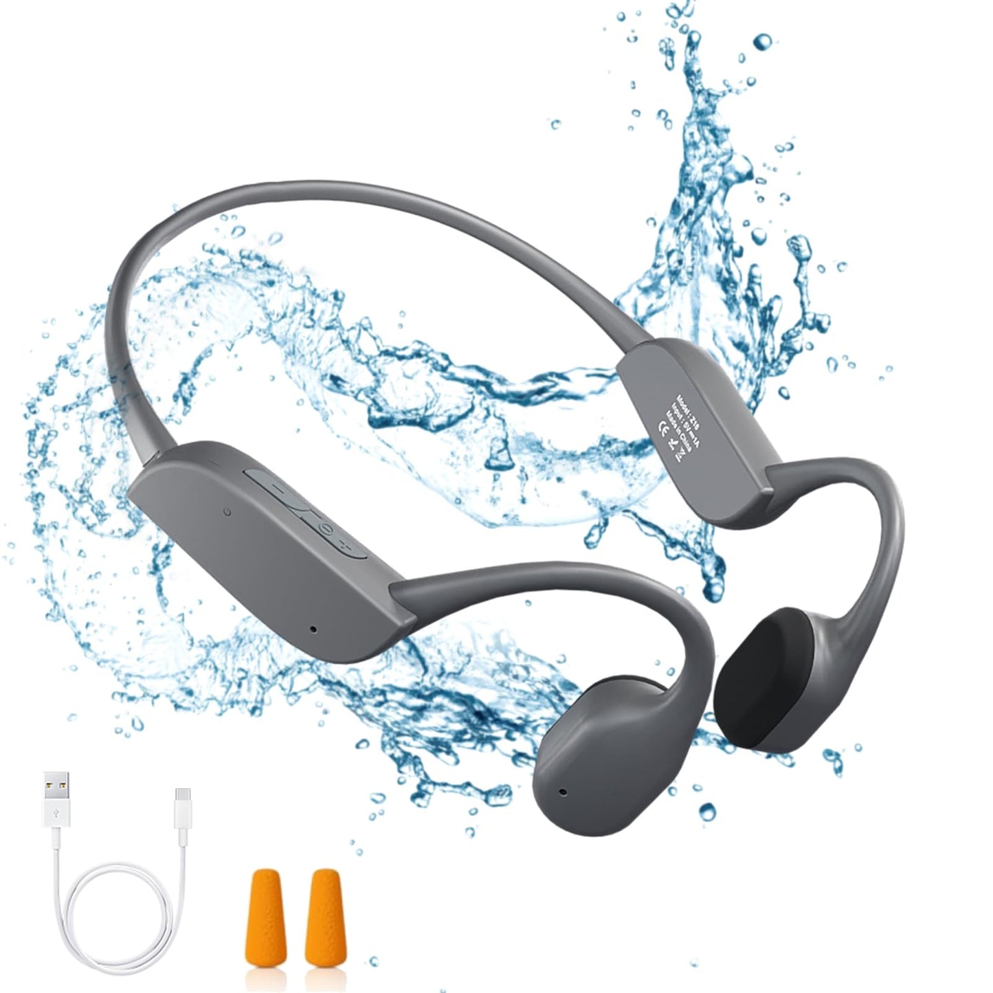 VDJUUY Bone Conduction Headphones Bluetooth 5.2 Open Ear Headphones with HD Mic 10Hrs Playtime Wireless Sports Earphones IP67 Waterproof Headset for Running Cycling Hiking Driving