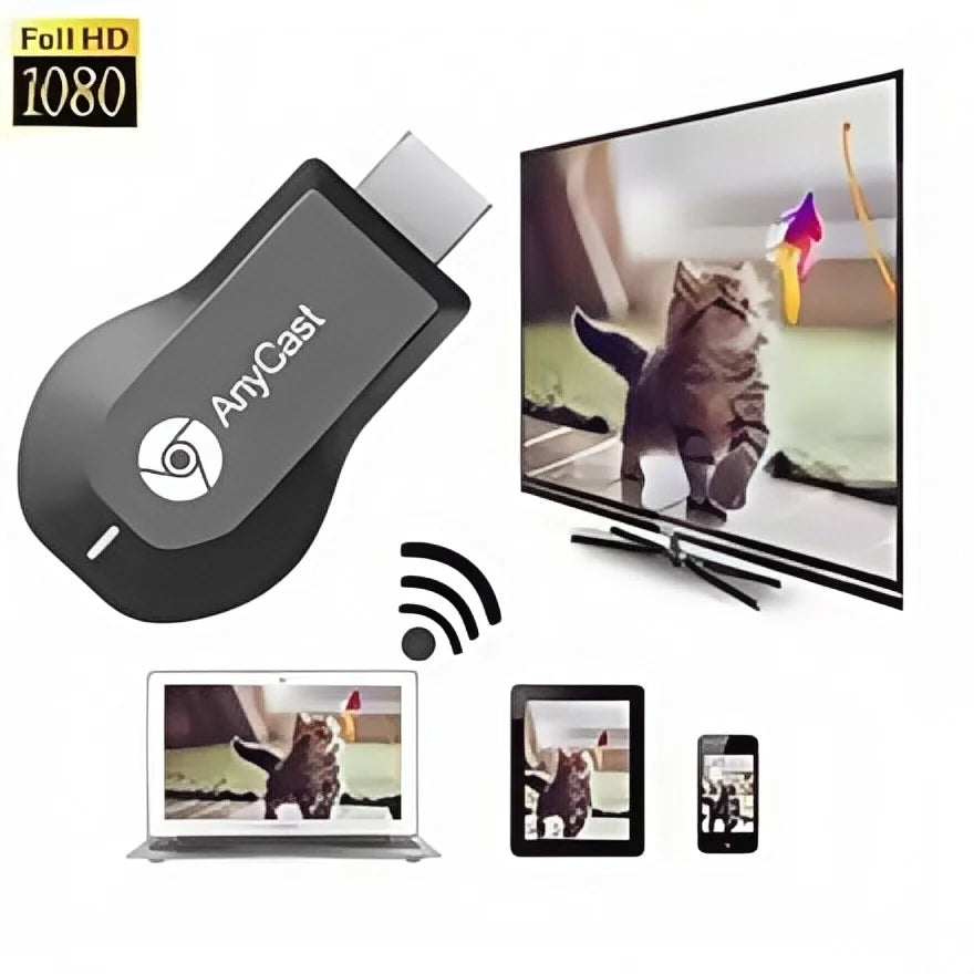 M2Plus Wireless Display Adapter 4K/1080P HDMI Dongle – Screen Mirroring for TV, Phone, Tablet | Supports Airplay, DLNA, Miracast