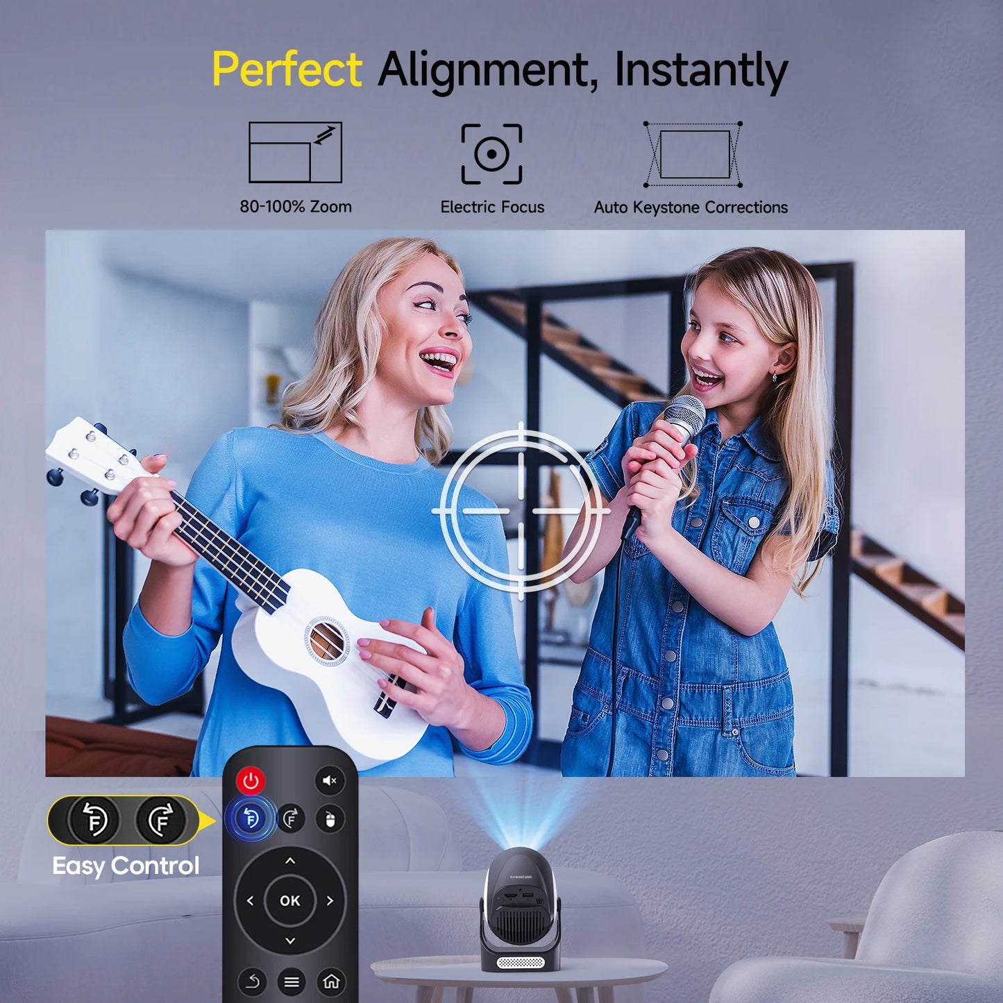 HY300X Portable Projectors 300ANSI 4K HD Projector Android11 Wifi6 BT5.0 Home Cinema Outdoor Projectors