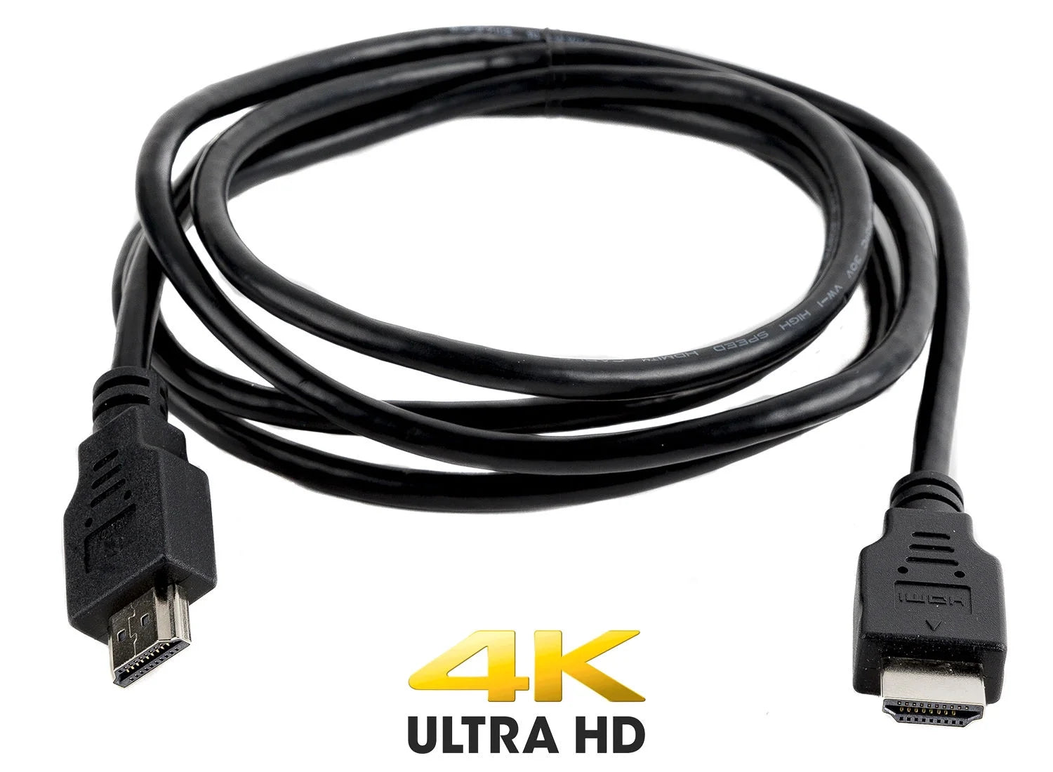 Pack of 2 Digital 2.0 HDMI 4K Cables PVC Black Cord Universal Wire by  6 Feet
