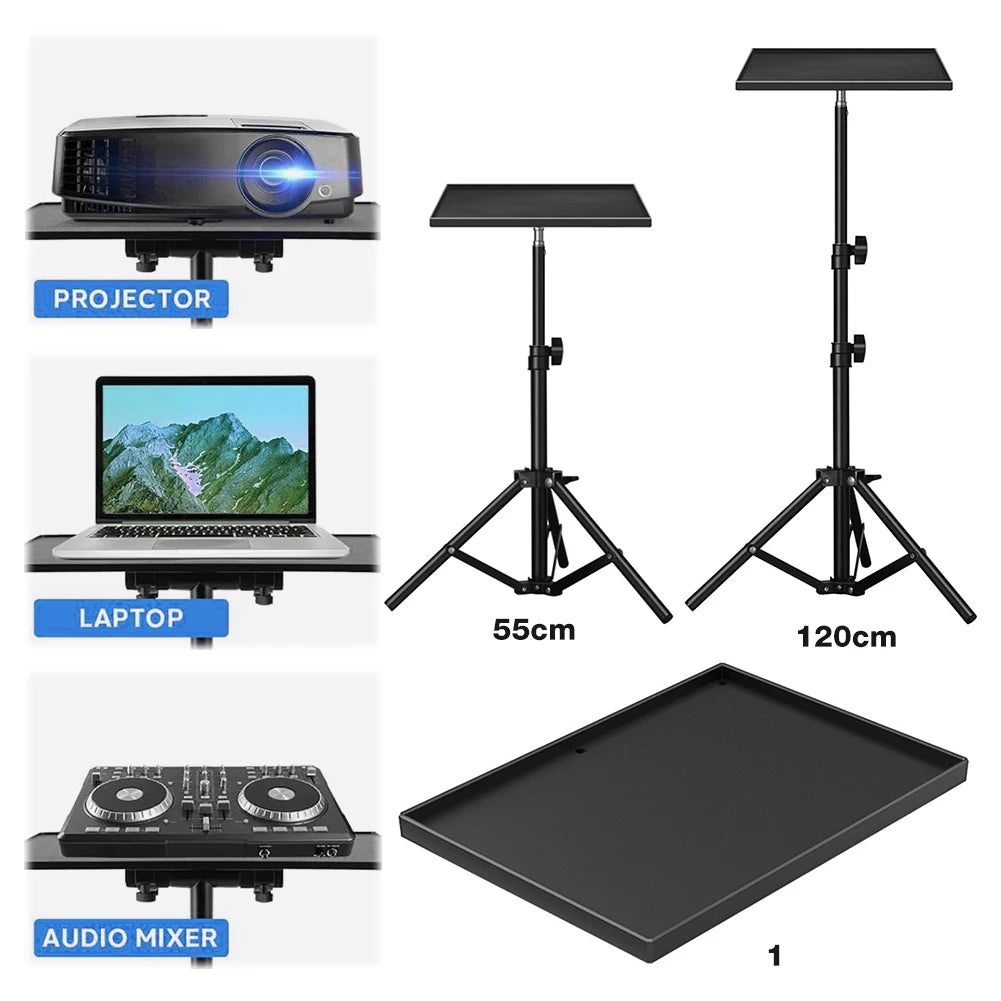 Projectors Tray 1/4In Thread Tripod Tray Universal Laptop Projector Tripod Stand Height Adjustable Floor Projector Stand