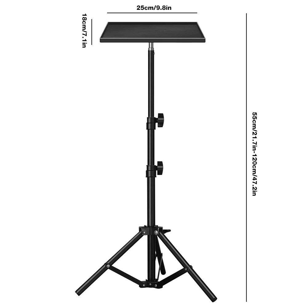 Projectors Tray 1/4In Thread Tripod Tray Universal Laptop Projector Tripod Stand Height Adjustable Floor Projector Stand