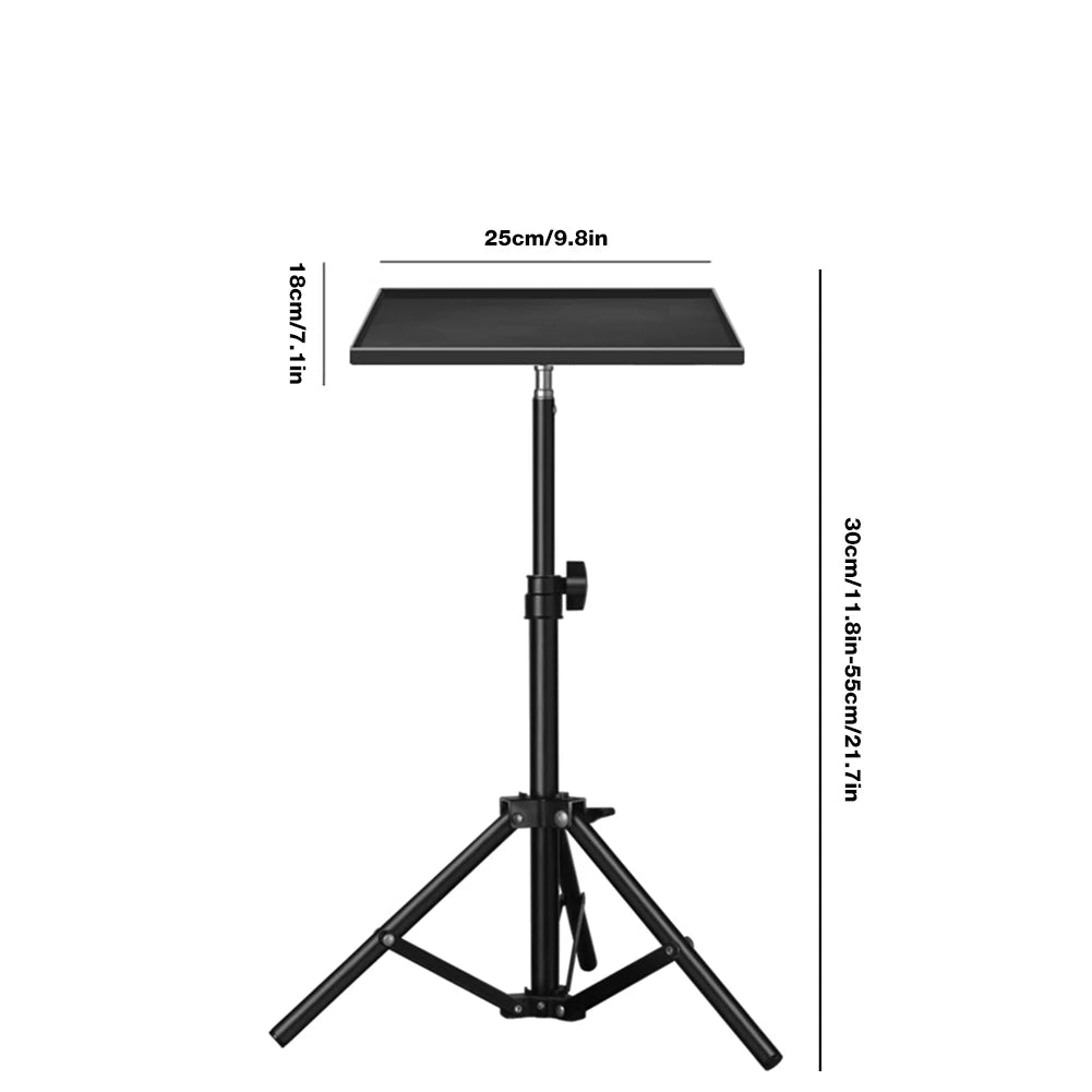 Projectors Tray 1/4In Thread Tripod Tray Universal Laptop Projector Tripod Stand Height Adjustable Floor Projector Stand