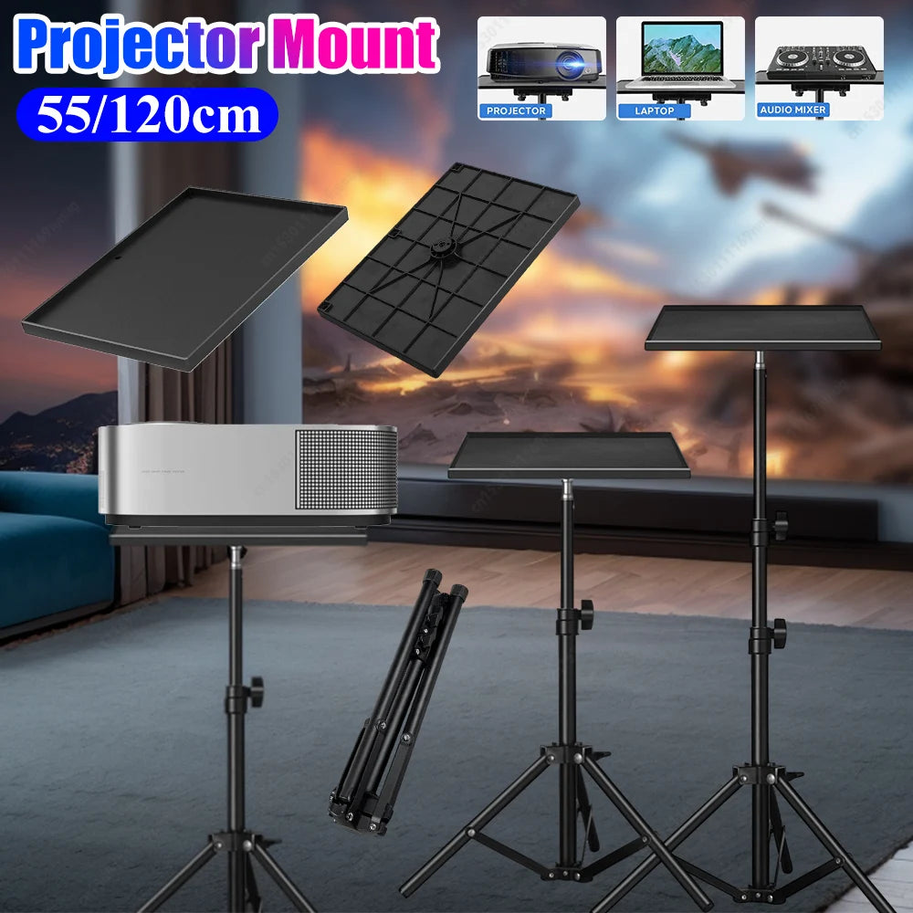 Projectors Tray 1/4In Thread Tripod Tray Universal Laptop Projector Tripod Stand Height Adjustable Floor Projector Stand