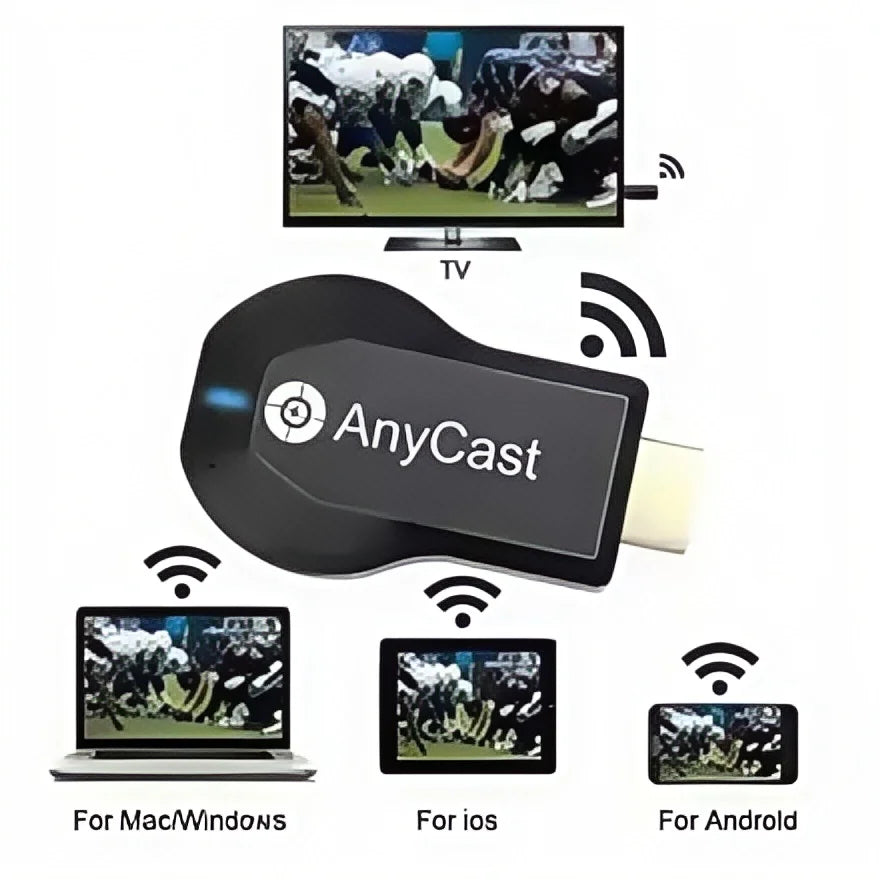 M2Plus Wireless Display Adapter 4K/1080P HDMI Dongle – Screen Mirroring for TV, Phone, Tablet | Supports Airplay, DLNA, Miracast
