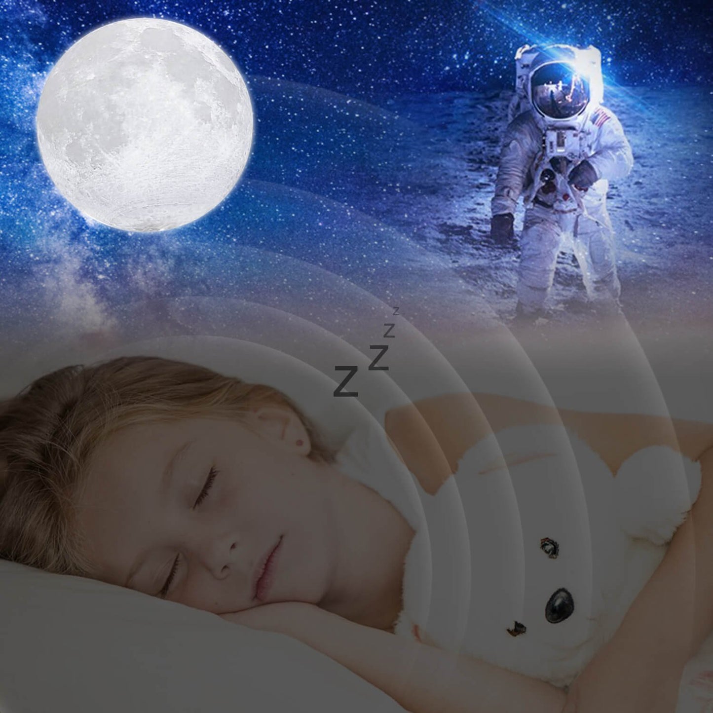 Moon Lamp, 16 Colors LED Night Light with Stand/Timing Setting, Kids Moon Light with Remote/Touch Control/Dimmable/Usb Recharge for Kids Lover Birthday Christmas Gifts (5.98 Inch)