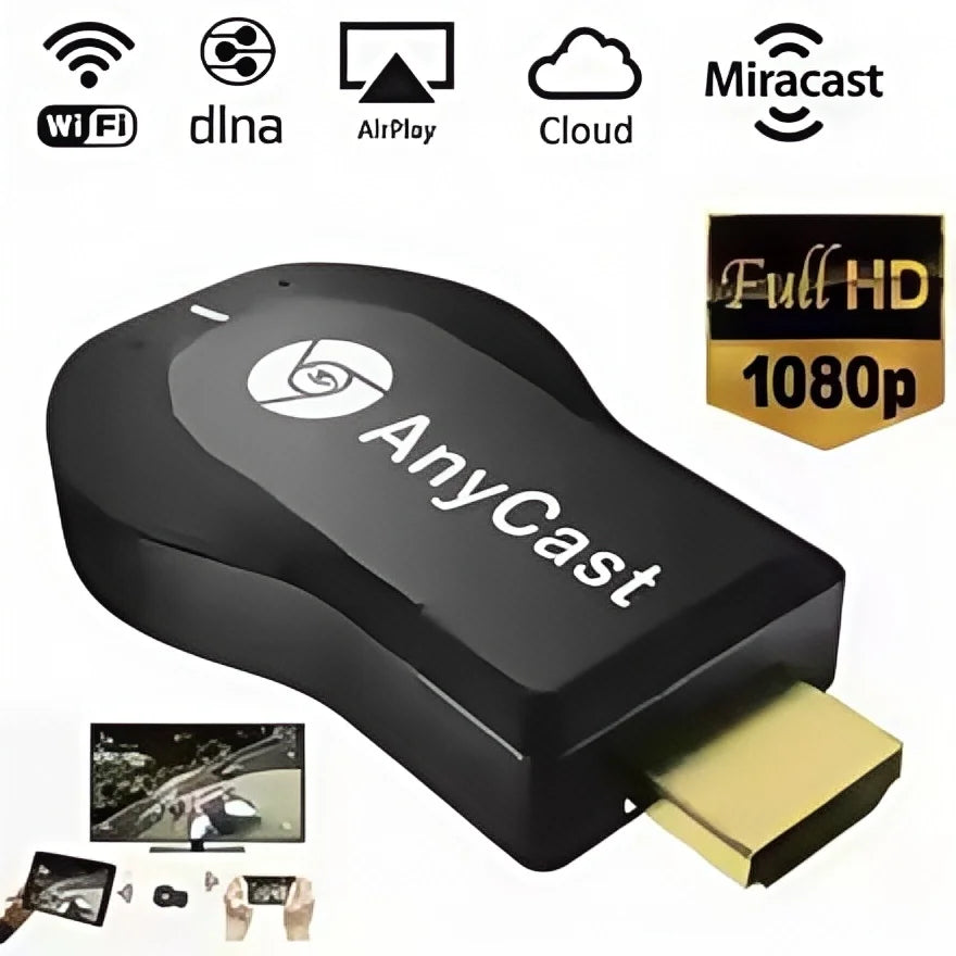 M2Plus Wireless Display Adapter 4K/1080P HDMI Dongle – Screen Mirroring for TV, Phone, Tablet | Supports Airplay, DLNA, Miracast