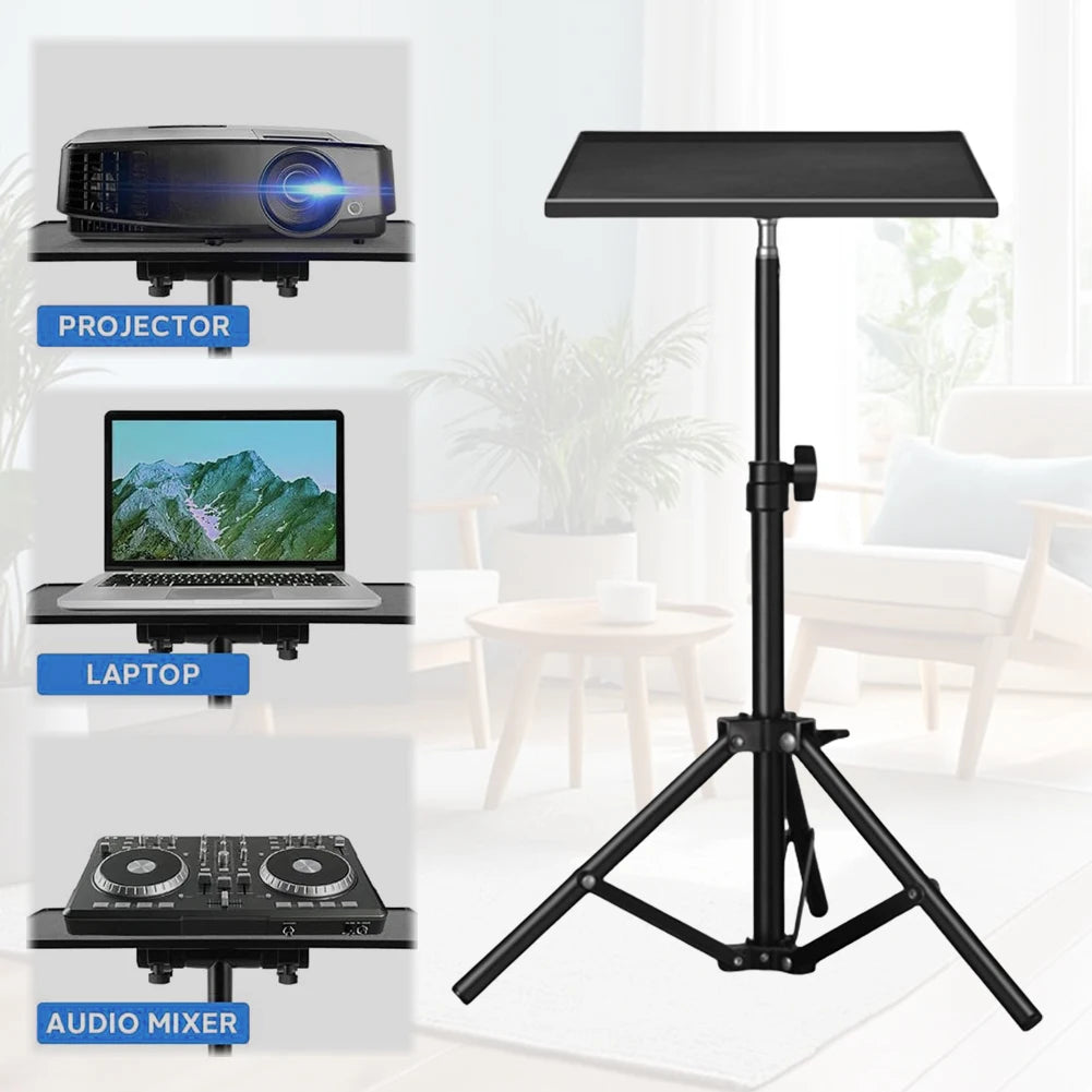 Projectors Tray 1/4In Thread Tripod Tray Universal Laptop Projector Tripod Stand Height Adjustable Floor Projector Stand
