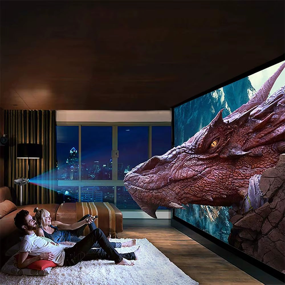High Brightness Reflective Projector Screen 60 100 130 Inch 16:9 Fabric Cloth Projection Screen for Espon Benq TD96 Home Beamer